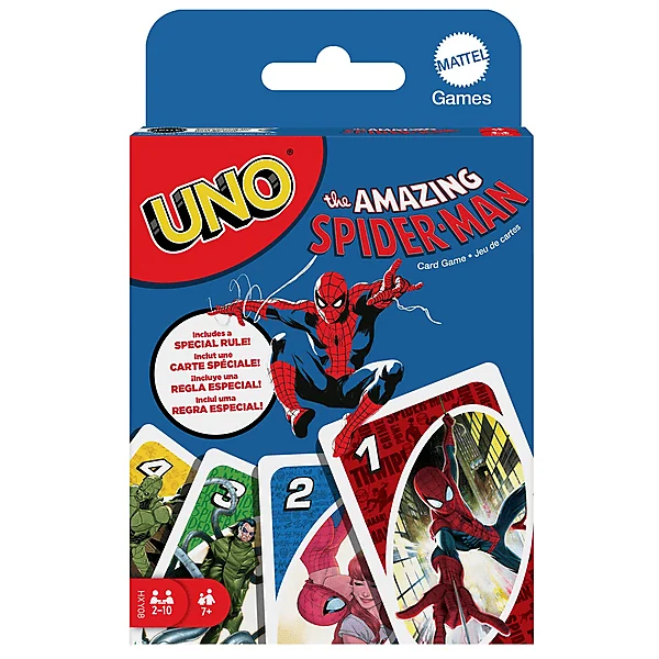 Mattel CARTE DA GIOCO UNO Spider-Man