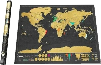 Mappa del mondo da grattare