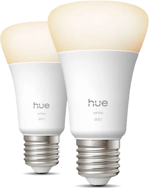 Philips Hue White A60 - Lampadina Connessa E27 - 810 (confezione Da 2)