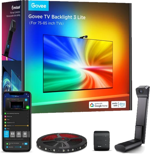 GOVEE Retroilluminazione Tv 3 Lite Striscia Led Nera 5 Metri