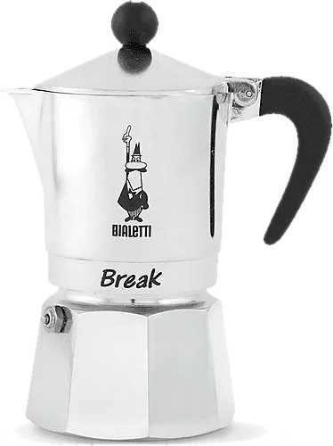 Bialetti Moka Break, 1 Tazza, Adatta a piani cottura gas, Alluminio