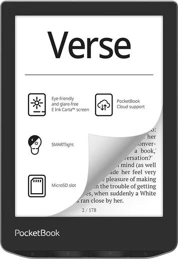 Pocketbook Verse lettore e-book 8 GB Wi-Fi Nero, Argento