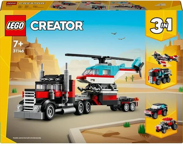 Lego Creator Autocarro Con Elicottero 31146, Multicolore