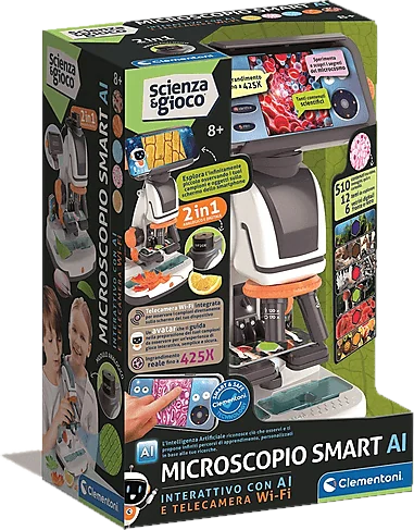 CLEMENTONI GIOCO EDUCATIVO Microscopio Smart AI